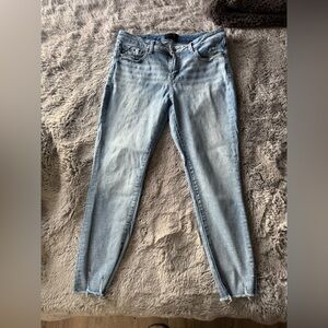 Buckle Black Light Wash Skinny Jeans